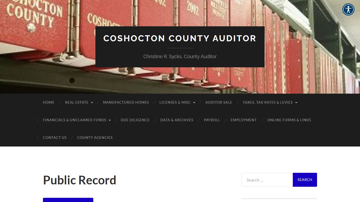 Public Record – Coshocton County Auditor